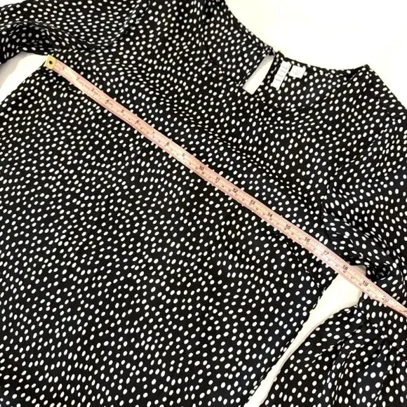 Elle Polka Dot Blouse with Ruffle Flare Sleeves - Picture 6 of 7